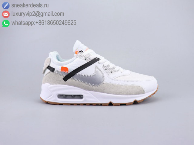 OFF-WHITE X NIKE AIR MAX 90 WHITE UNISEX RUNNING SHOES
